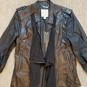 Mixed media coat